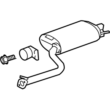 Lexus 17440-38040 Exhaust Tail Pipe Assembly, Left