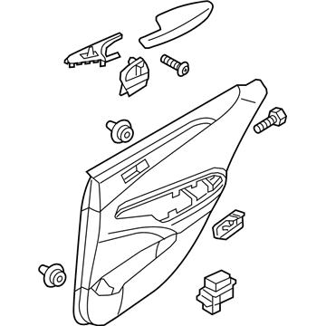 Hyundai 83302-3Q030-RAS Panel Complete-Rear Door Trim, RH