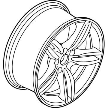 BMW 36-11-7-842-652 Disc Wheel, Light Alloy, Decor-Silber