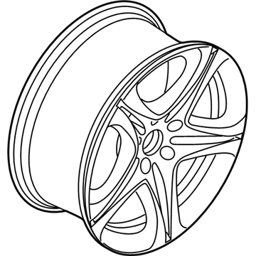 BMW 36-11-6-794-692 Disc Wheel, Light Alloy, Bright-Turned