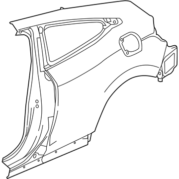 Honda 04636-TBG-A01ZZ Panel Set, R. RR. (Outer)