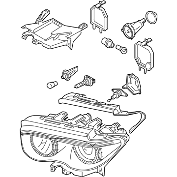 BMW 63-12-7-164-722 Front Right Headlight Assembly