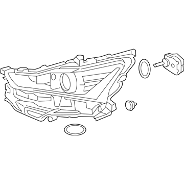 Lexus 81185-53810 Headlamp Unit With Gas, Left