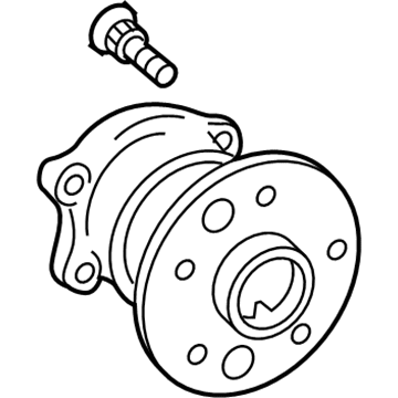 Lexus 42460-48011 Rear Axle Hub & Bearing Assembly, Left