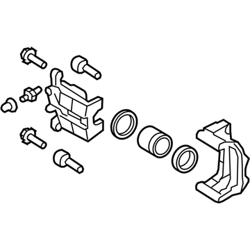 Infiniti 44011-JK00A CALIPER Assembly-Rear LH, W/O Pads Or SHIMS