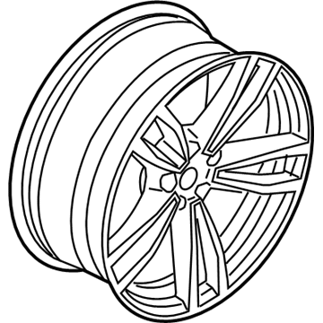 BMW 36-11-8-092-591 DISK WHEEL, LIGHT ALLOY, IN