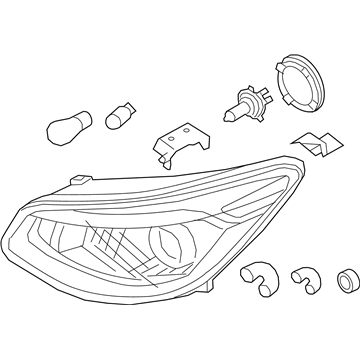 Kia 92101B2270 Driver Side Headlight Assembly