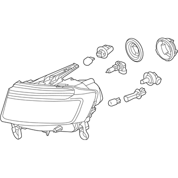 Mopar 68110997AF Headlight Assembly Composite