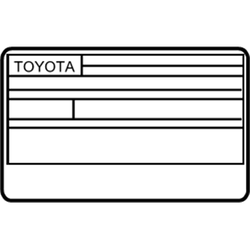 Toyota 11298-28410 Emission Label