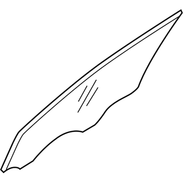 Hyundai 82421-2H010 Glass-Front Door Window, RH