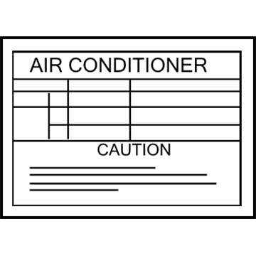 Nissan 27090-C980B Label-Caution, Air Conditioner