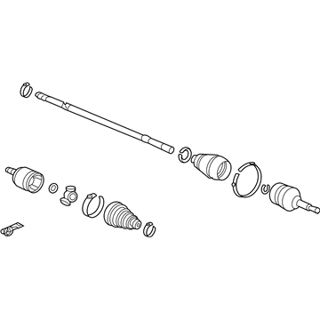 Acura 44305-TP1-A02 Driveshaft Assembly, Passenger Side