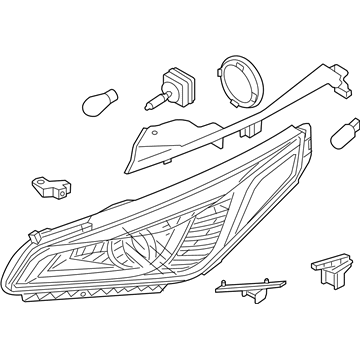 Hyundai 92102-C2100 Headlamp Assembly, Right