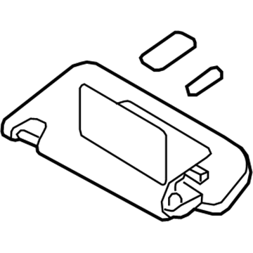 Infiniti 96401-1UW8A Driver Sun Visor Assembly