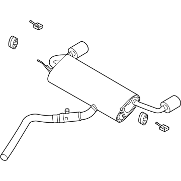 Ford LX6Z-5A289-CF MUFFLER ASY - REAR