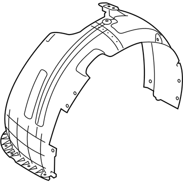 Hyundai 86812-F2500 Front Wheel Guard Assembly, Right