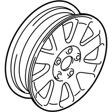 Ford 5W4Z-1007-AA Wheel, Alloy