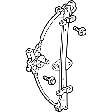 Honda 72250-SHJ-A02 Regulator Assembly, Left Front Door Power