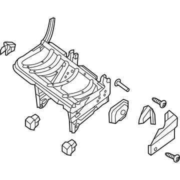 Nissan 88301-1PC1A Frame Assembly-Cushion, Rear Seat RH