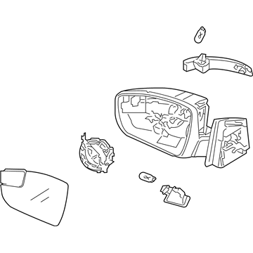 Ford F1EZ-17682-S Mirror Assembly