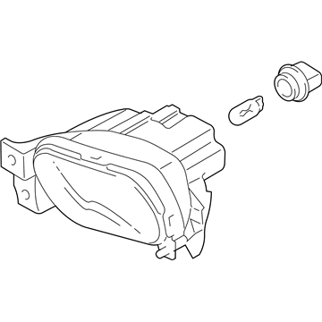 Hyundai 92202-1E000 Front Passenger Side Fog Light Assembly