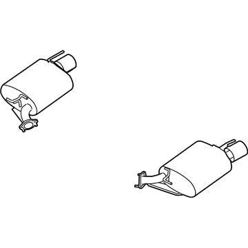 Infiniti 20100-1ML0A Exhaust Main Muffler Assembly