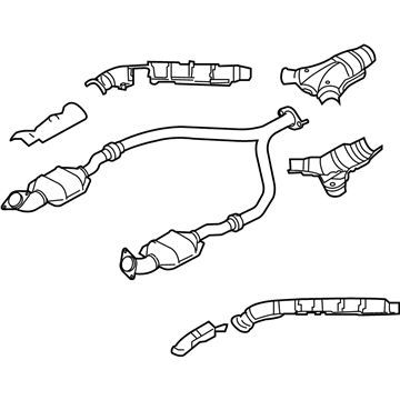 Infiniti 20020-1MC0A Front Exhaust Tube Assembly With Catalyzer