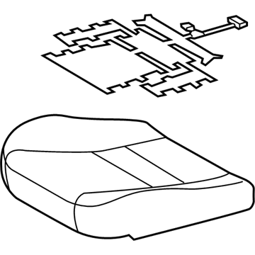 Lexus 71071-76080-A5 Front Seat Cushion Cover Sub-Assembly, Right (For Separate Type)