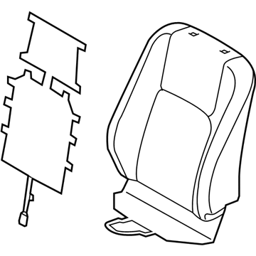 Lexus 71073-76071-A5 Front Seat Back Cover Sub-Assembly, Right (For Separate Type)