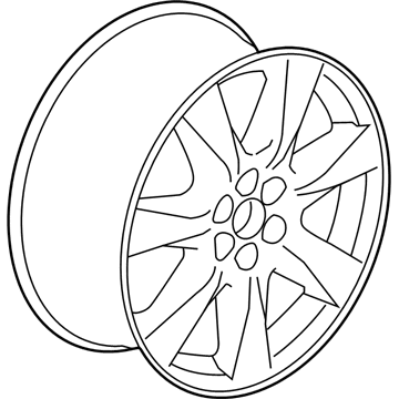 GM 19300994 20x8 Aluminum 6-Split-Spoke Wheel Rims in Chrome