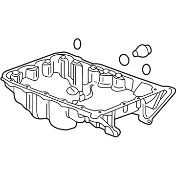 Honda 11200-5J6-A11 Pan Complete, Oil