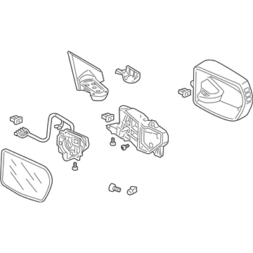 Honda 76200-SWA-A02 Mirror Assembly, Passenger Side Door (R.C.)