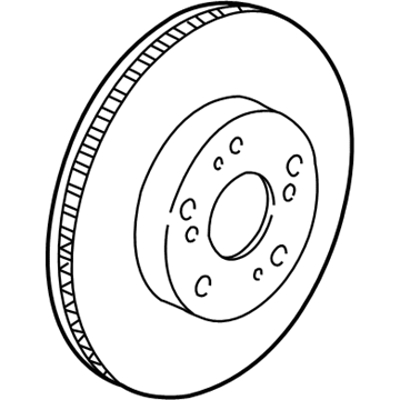 Honda 45251-S9A-E50 Disk, Front Brake (16", 25T)