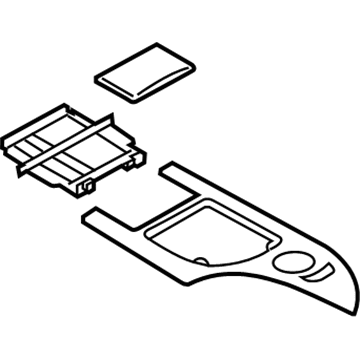 BMW 51-16-6-951-134 Decorating Panel For Centre Console, Aluminium