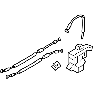 Hyundai 81320-A5010 Latch & ACTUATOR Assembly-Front Door, R