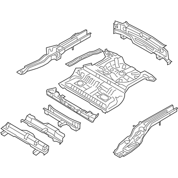 Kia 655001F210 Panel Complete-Rear Floor