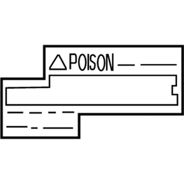 Toyota 28897-36020 Battery Label