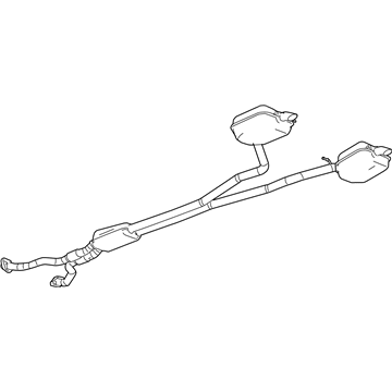 GM 15832122 Exhaust Muffler Assembly (W/ Resonator, Exhaust & Tail Pip*Code 2122