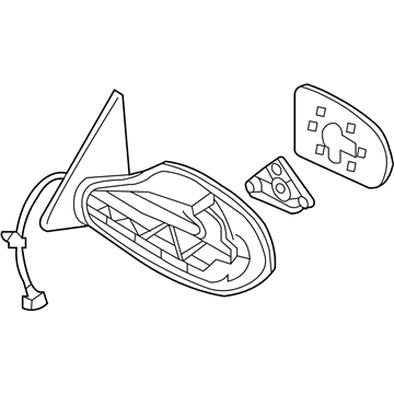 Nissan 96302-ZN66E Mirror Assembly-Outside LH