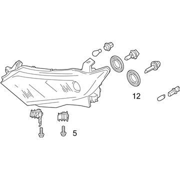 Nissan 26060-1JR0A Driver Side Headlight Assembly