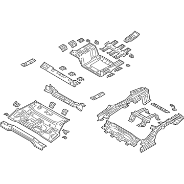 Hyundai 65500-E6500 Panel Complete-Rear Floor