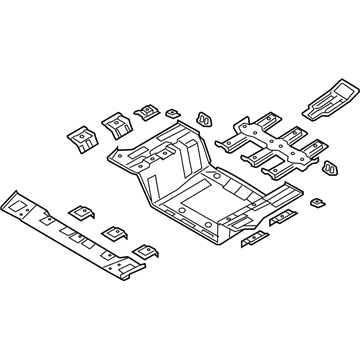 Hyundai 65513-E6000 Panel Assembly-Rear Floor, Rear