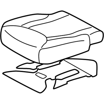 Lexus 71071-50310-A0 Front Seat Cushion Cover, Right (For Separate Type)