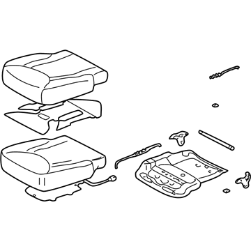 Lexus 71410-50740-A0 Cushion Assembly, Front Seat