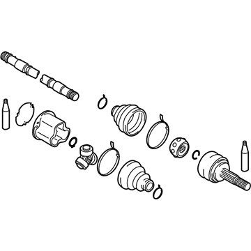 Infiniti 39101-CG000 Shaft Assembly - Front Drive, LH