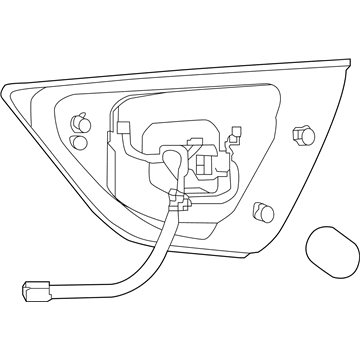 Nissan 26540-4RA1A Lamp Assembly-Back Up, RH