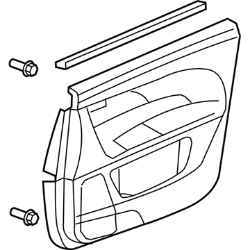 Acura 83501-STX-A13ZJ Lining Assembly, Right Front Door (Type G) (Black/Beige) (Leather)