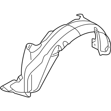 Hyundai 86810-0W200 Front Wheel Guard Assembly, Left