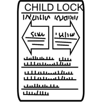 Kia MGB1V72301 Label-Child Proof, RH