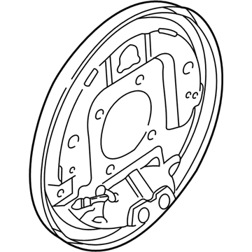 Nissan 44020-0W710 Plate Assy-Back, Rear Brake Rh